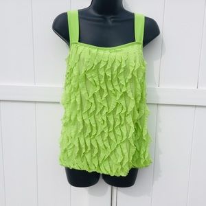 NWT Cocomo Bright Ruffle Tank Top. Size medium.